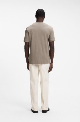 Cotton-blend T-shirt, Light Brown