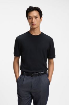 Cotton-blend T-shirt, Dark Blue
