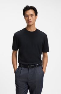 Cotton-blend T-shirt, Dark Blue