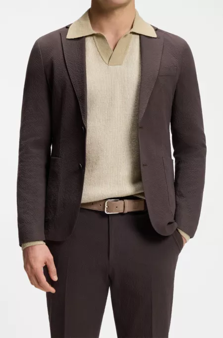 BOSS SELECTED BY SHOHEI OHTANI Gürtel aus Veloursleder