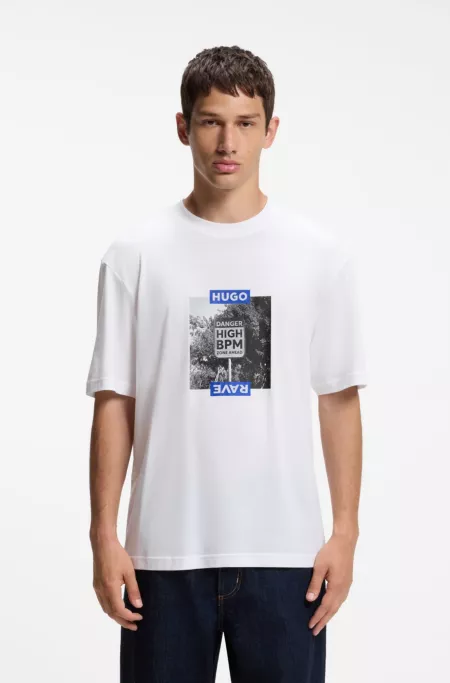 T-shirt en coton à imprimé graphique