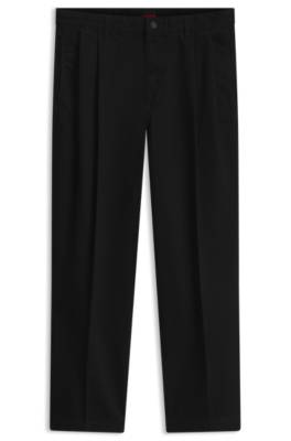 Hugo Relaxed-fit jeans in black rigid denim with tailoring herr – bild 4
