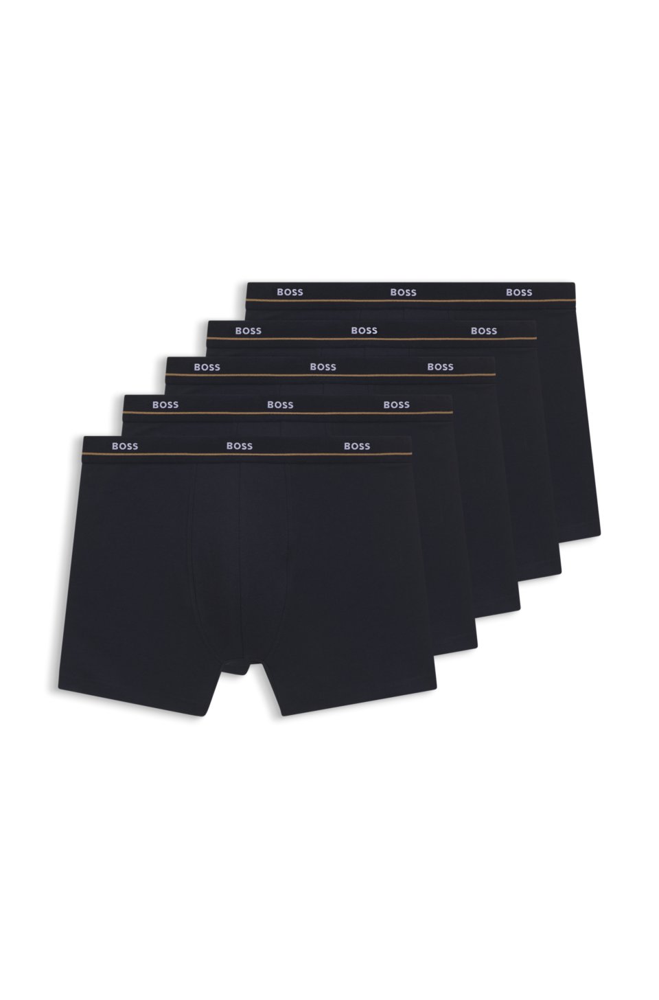 Five-pack stretch-cotton boxer briefs