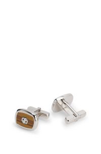Double B cufflinks, Beige