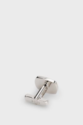 Double B cufflinks, Beige