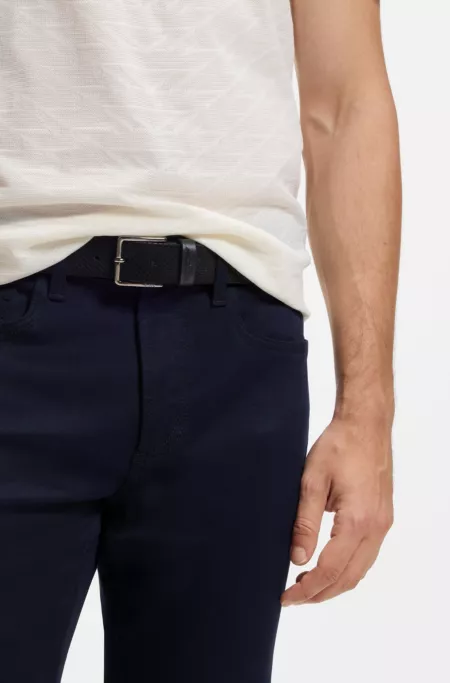 BOSS x ASTON MARTIN perforated-suede belt with logo