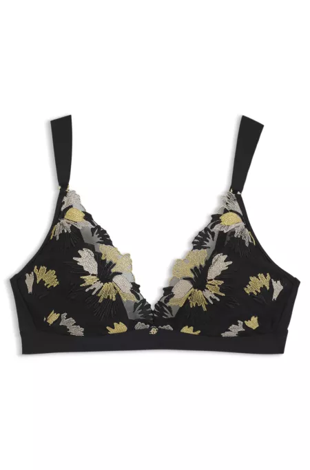 Soutien-gorge triangle brodé avec breloque au monogramme Double B
