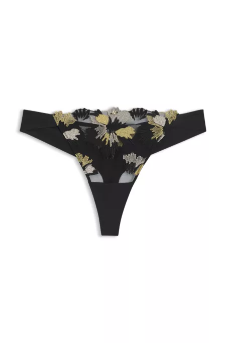 String brodé avec breloque au monogramme Double B