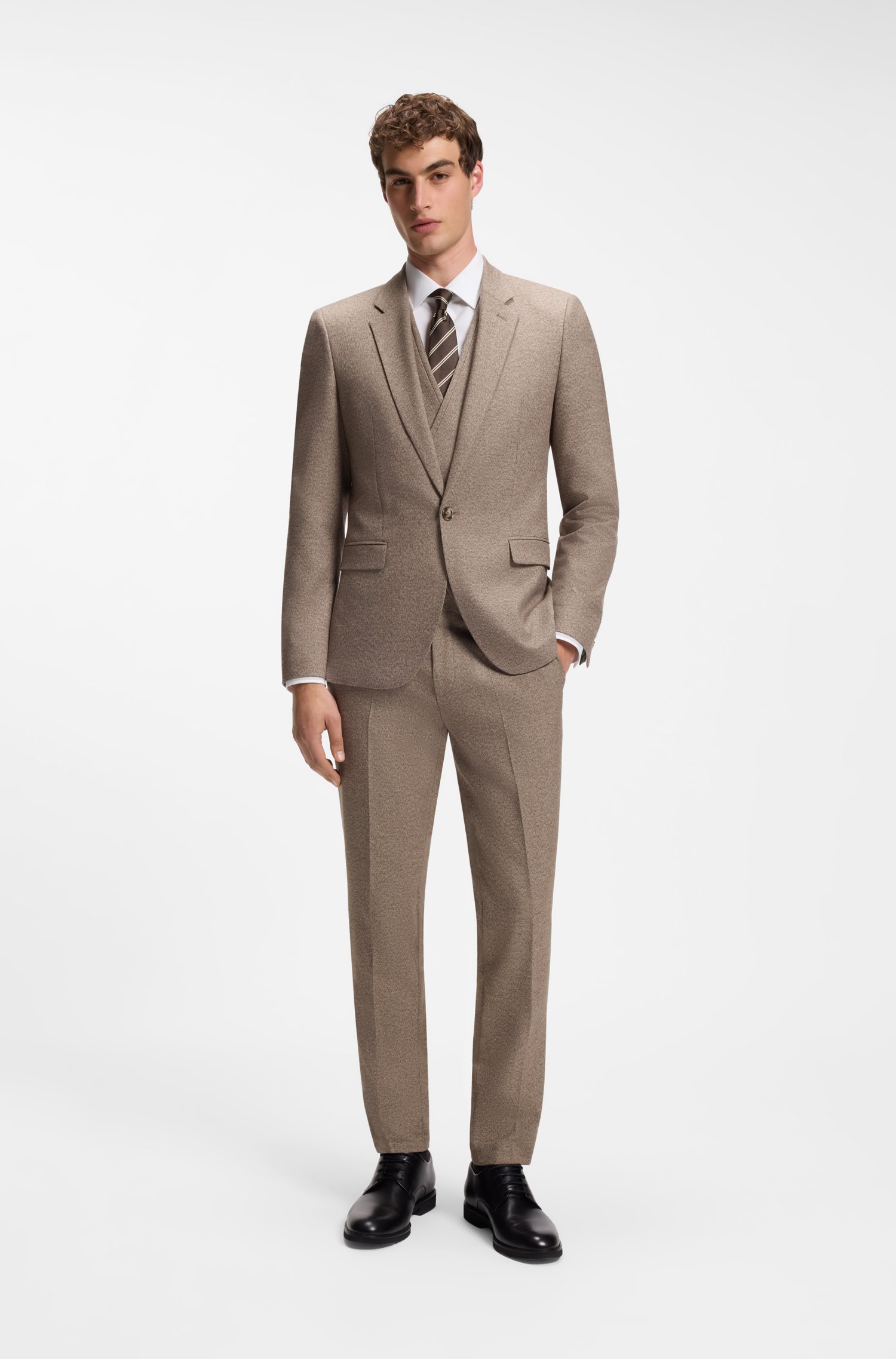Hugo Three-piece extra-slim-fit tailored stretch suit kostymer herr