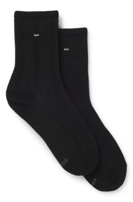 Two-pack of regular-length socks, Black