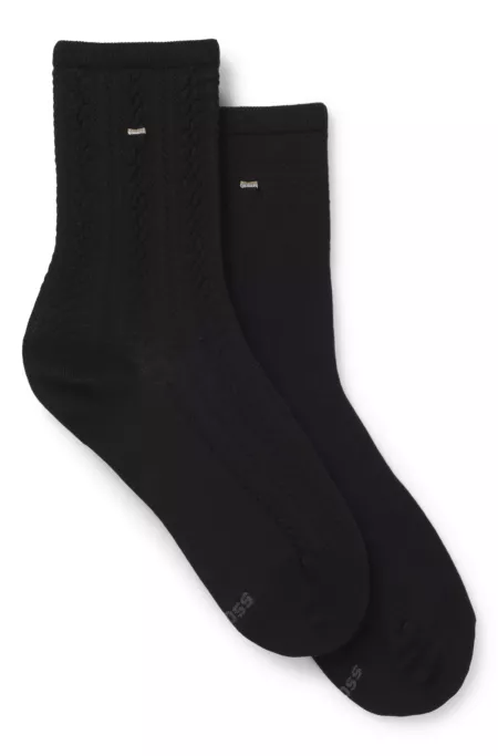Lot de deux paires de chaussettes mi-mollet