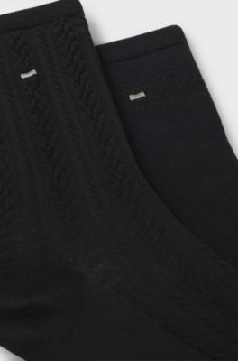 Two-pack of regular-length socks, Black