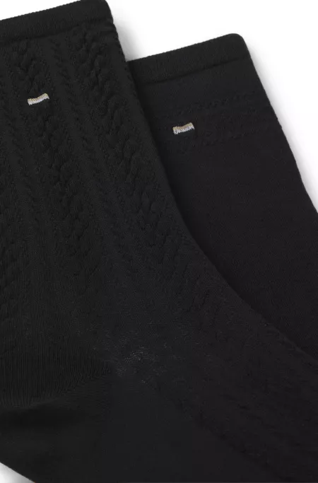 Lot de deux paires de chaussettes mi-mollet