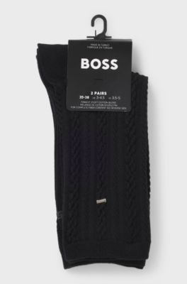 Two-pack of regular-length socks, Black