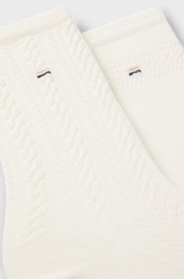 Two-pack of regular-length socks, Natural