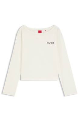 Hugo Long-sleeved pyjama top with logo print pyjamas dam – bild 4
