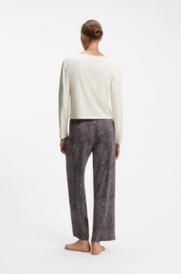 Hugo Long-sleeved pyjama top with logo print pyjamas dam – bild 3
