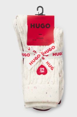 Four-pack of business socks in varied designs, Assorted-Pre-Pack