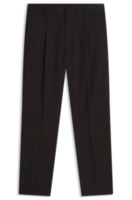 Hugo House-check slim-fit trousers in virgin wool kostymbyxor herr – bild 4