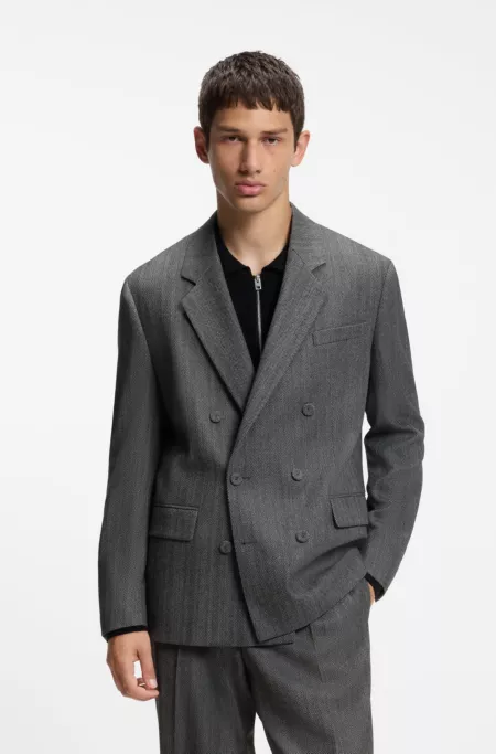 Veste de costume Modern en tissu à chevrons