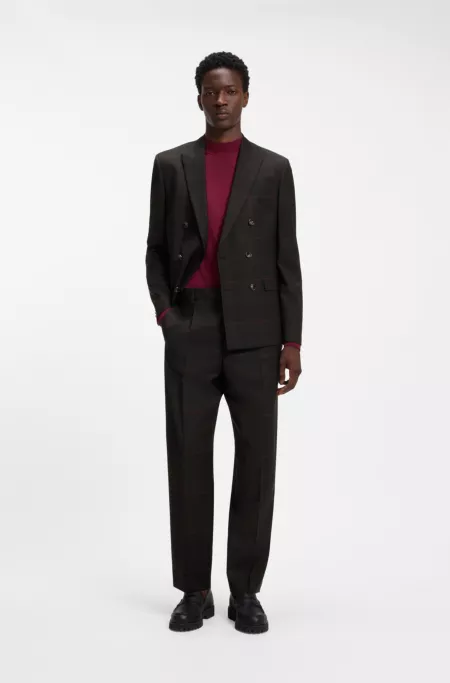 Extra Slim-Fit Blazer aus karierter Schurwolle