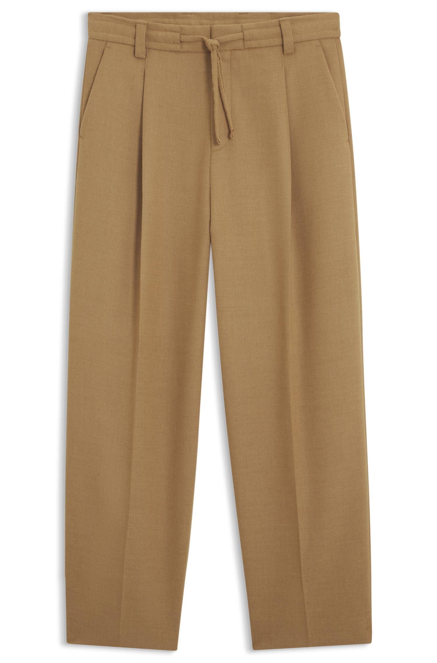 Hugo Pleated modern-fit trousers in wool blend byxor herr – bild 4