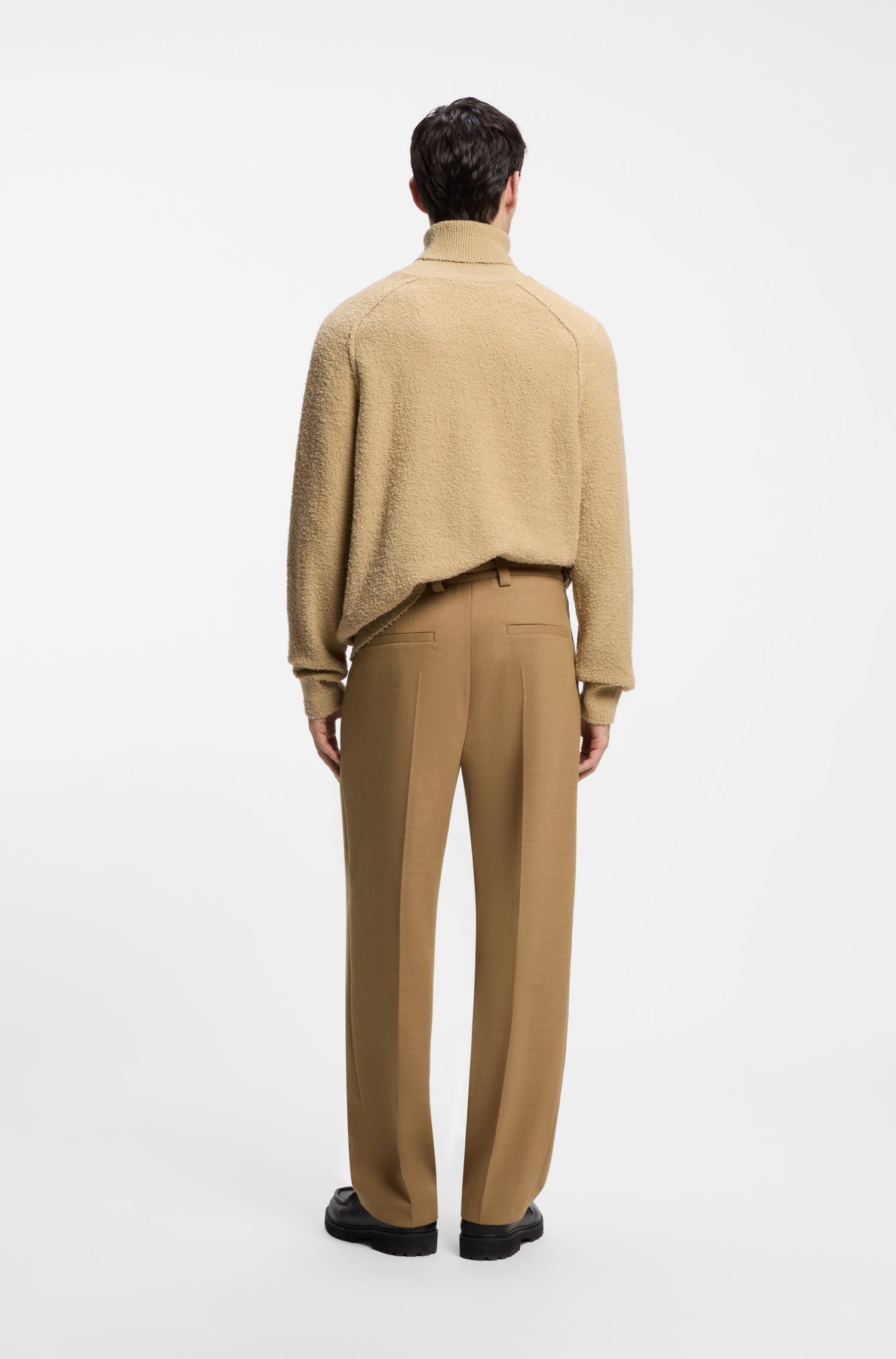 Hugo Pleated modern-fit trousers in wool blend byxor herr – bild 2