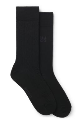 Two-pack of regular-length socks, Black