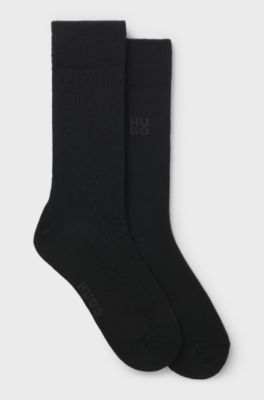 Two-pack of regular-length socks, Black