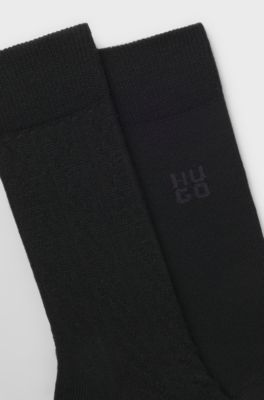 Two-pack of regular-length socks, Black