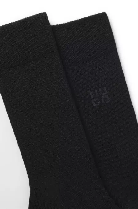 Lot de deux paires de chaussettes mi-mollet