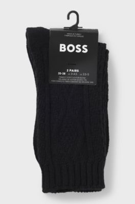 Two-pack of regular-length socks, Black