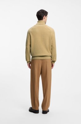 Hugo Relaxed-fit rollneck sweater in a textured cotton blend polotröjor herr – bild 3