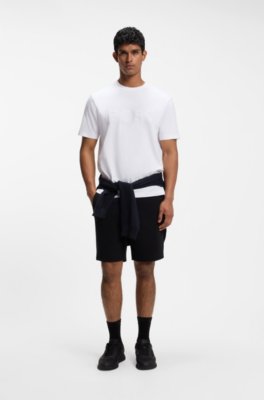 Boss Tonal flock-logo T-shirt in stretch cotton herr – bild 2