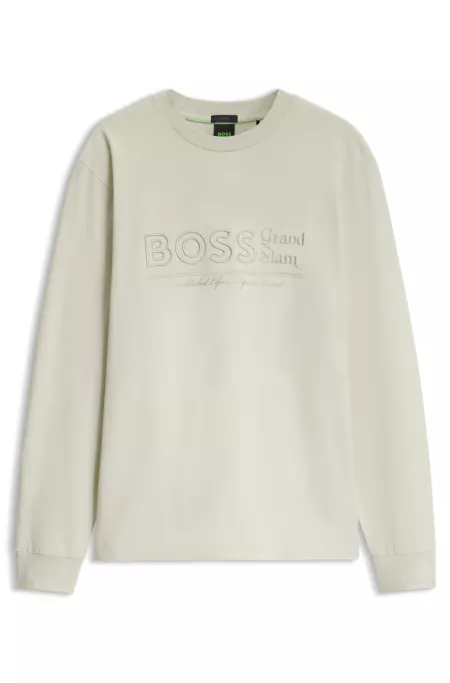 T-shirt en coton stretch avec motif brodé