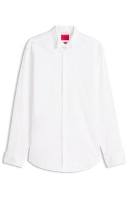 Hugo Slim-fit evening shirt in stretch cotton smokingskjortor herr – bild 4