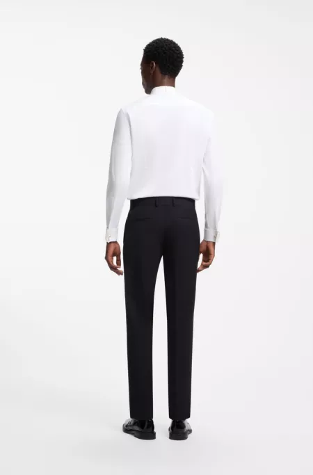 Slim-fit evening shirt in stretch cotton
