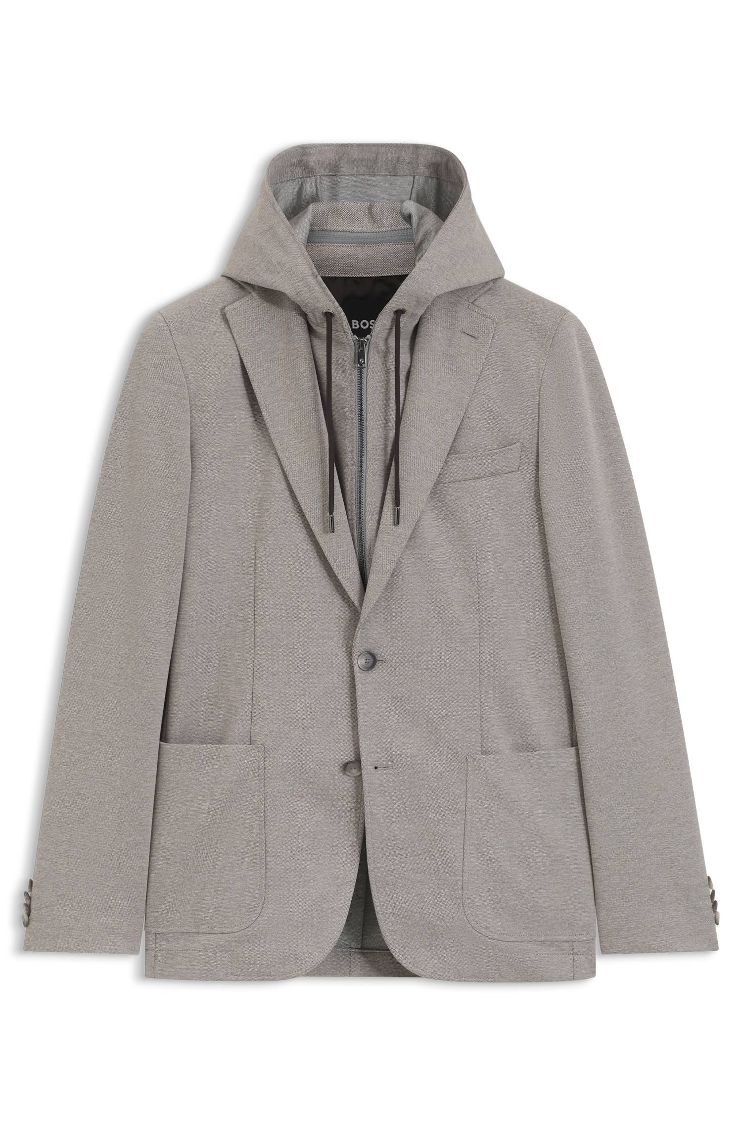 Boss Slim-fit jacket with inner hoodie herr – bild 4