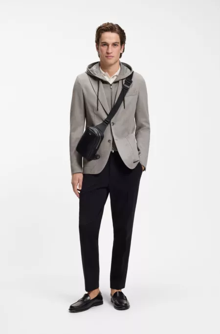 Slim-Fit Sakko mit integriertem Hoodie
