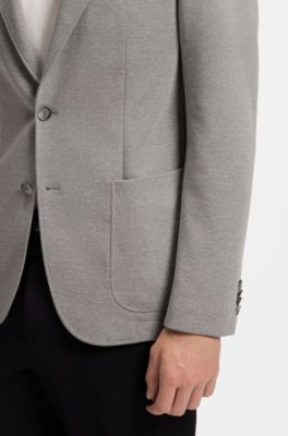 Slim-fit jacket with inner hoodie, Silver
