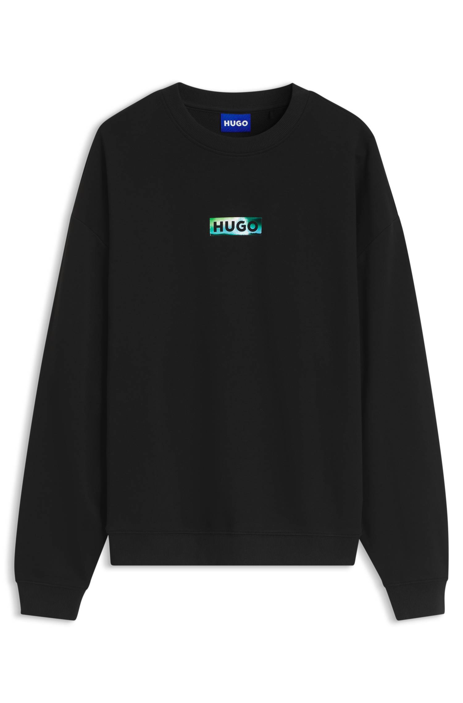 Hugo Cotton-terry sweatshirt with graphic print herr – bild 4