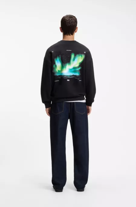 Cotton-terry sweatshirt with graphic print