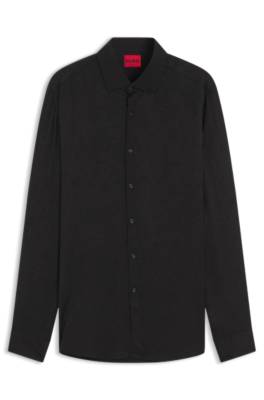 Hugo Slim-fit shirt in jacquard-pattern fabric kostymskjortor herr – bild 4