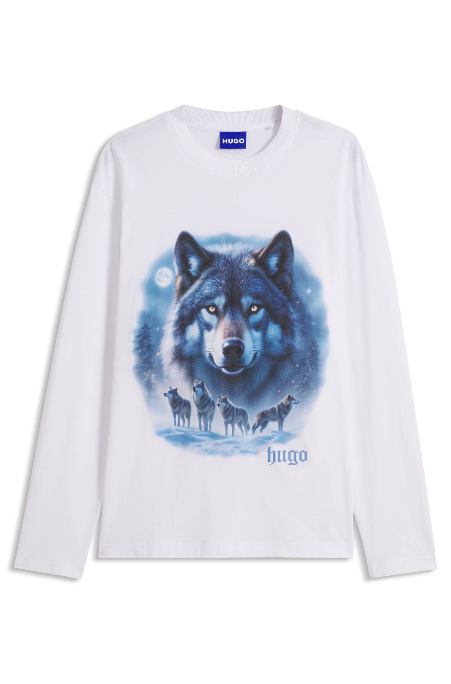 Hugo Cotton T-shirt with graphic print herr – bild 4