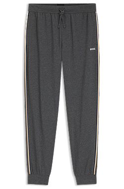 Pyjama bottoms in stretch cotton with signature side stripes