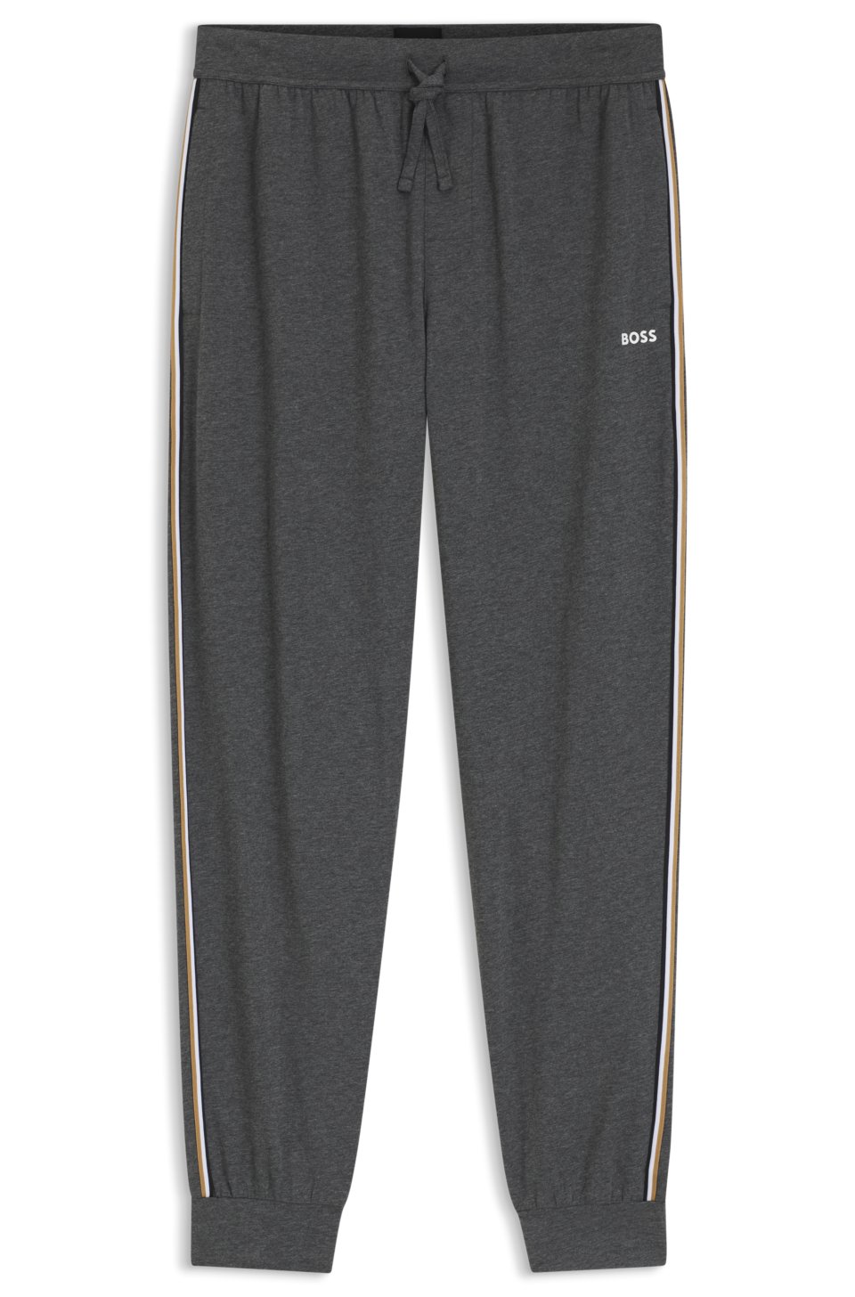 Pyjama bottoms in stretch cotton with signature side stripes