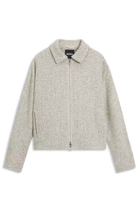 Regular-fit blazer in two-tone tweed