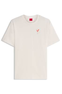 Hugo Graphic-print T-shirt in cotton jersey dam – bild 4