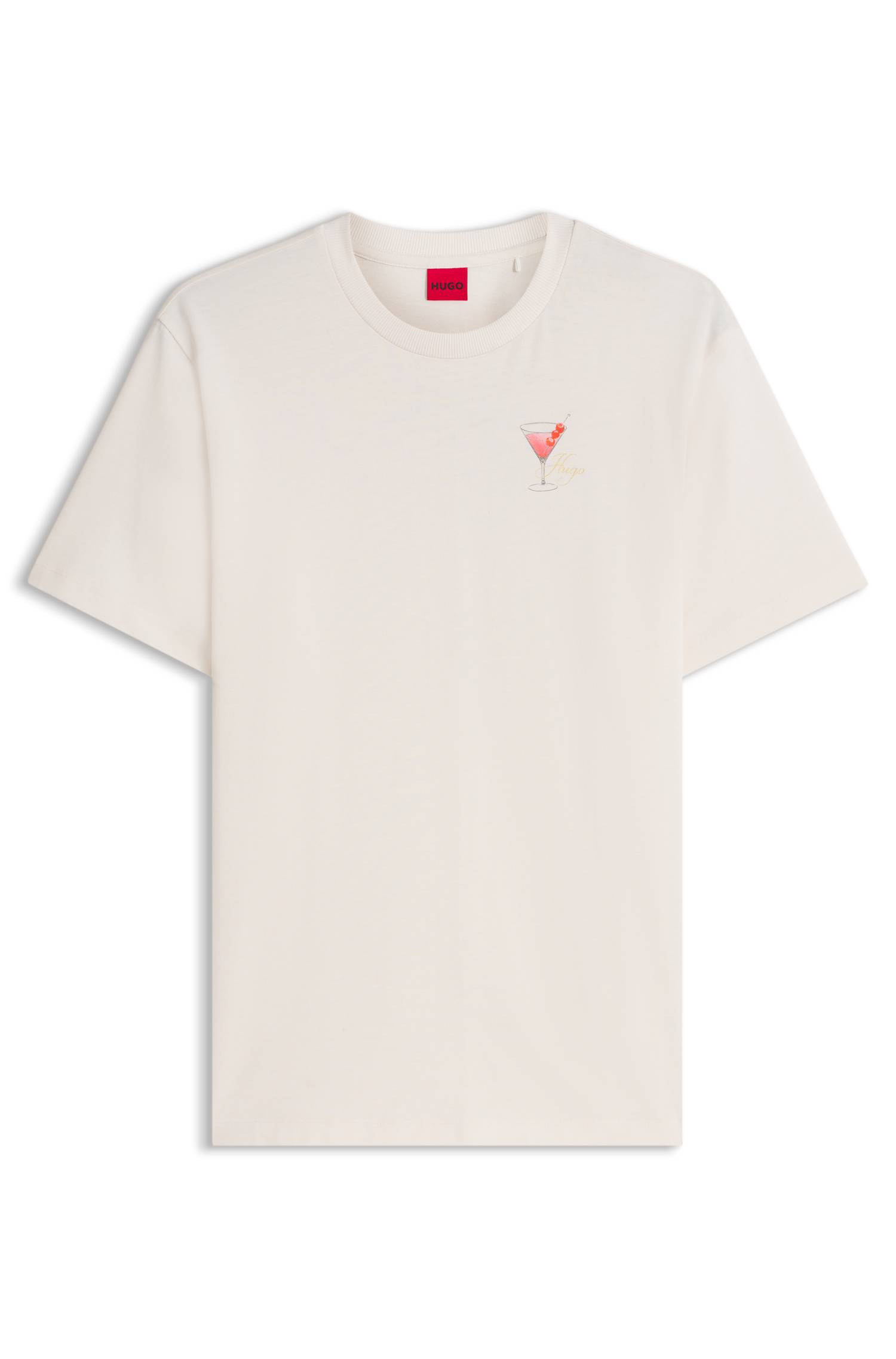 Hugo T-shirt 'Vintage Tee_26' elfenben / brun / rosa dam – bild 5