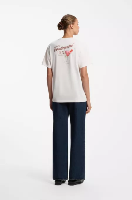 Graphic-print T-shirt in cotton jersey